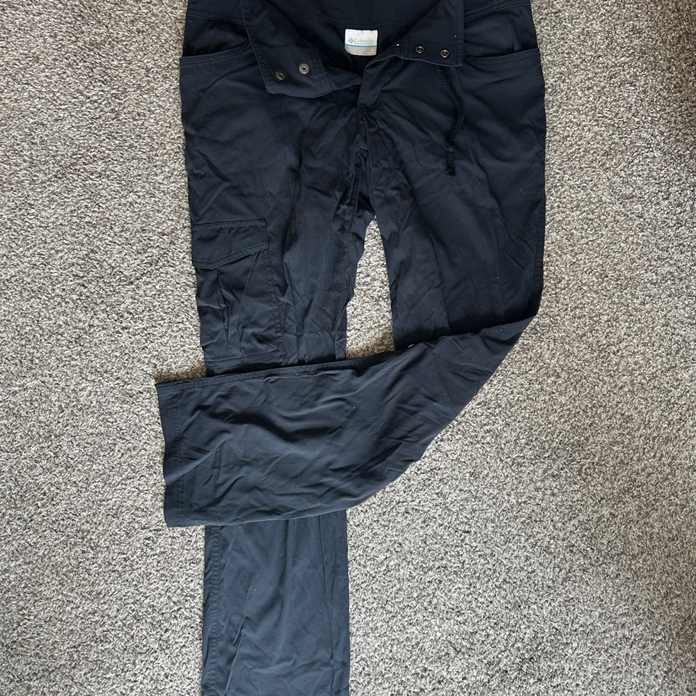 Black Cargo Jeans with Distressed Details